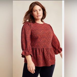 Anthropologie Perette Peplum Top